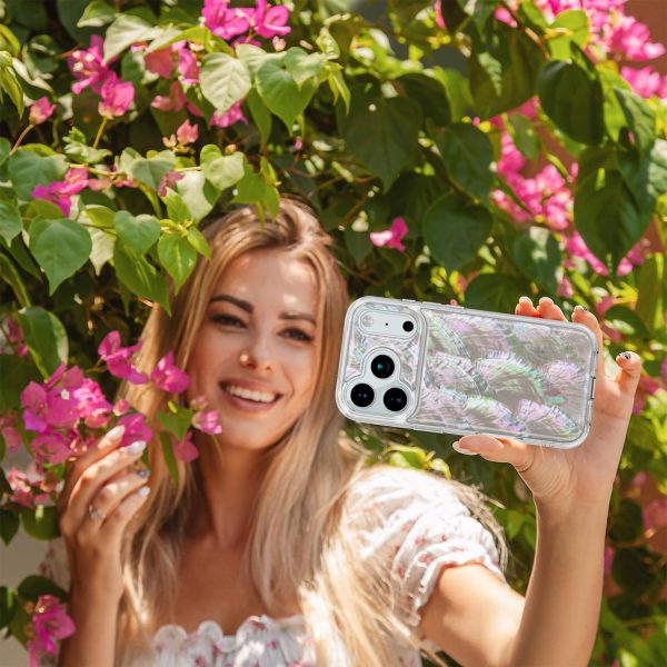 for iPhone 17 Case Made with Unique Genuine Seashell, Durable | Stunning Gorgeous | Drop Protection | Luxury Aesthetic Cover. (Beige)