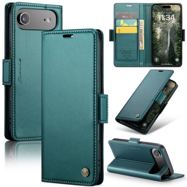 for iPhone 17 Pro Max Wallet Case, RFID Blocking with Kickstand 3 Credit Card Slot and Cash Slot Magnetic Closure Wireless Charging Slim PU Leather Protective Cover - Brown