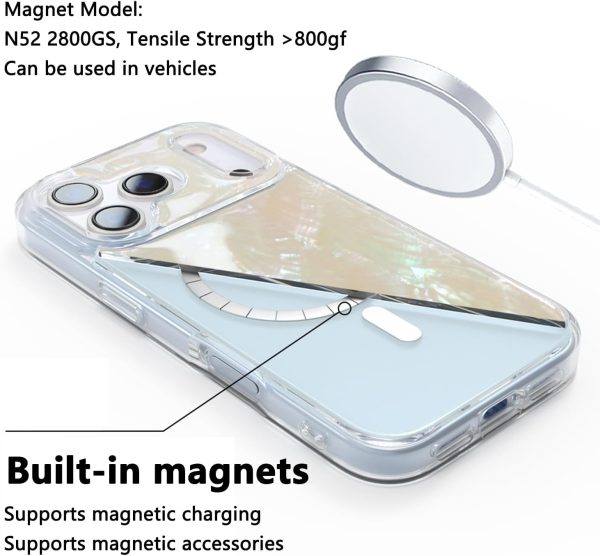 for iPhone 17 Case Made with Unique Genuine Seashell, Durable | Stunning Gorgeous | Drop Protection | Luxury Aesthetic Cover. (Beige)