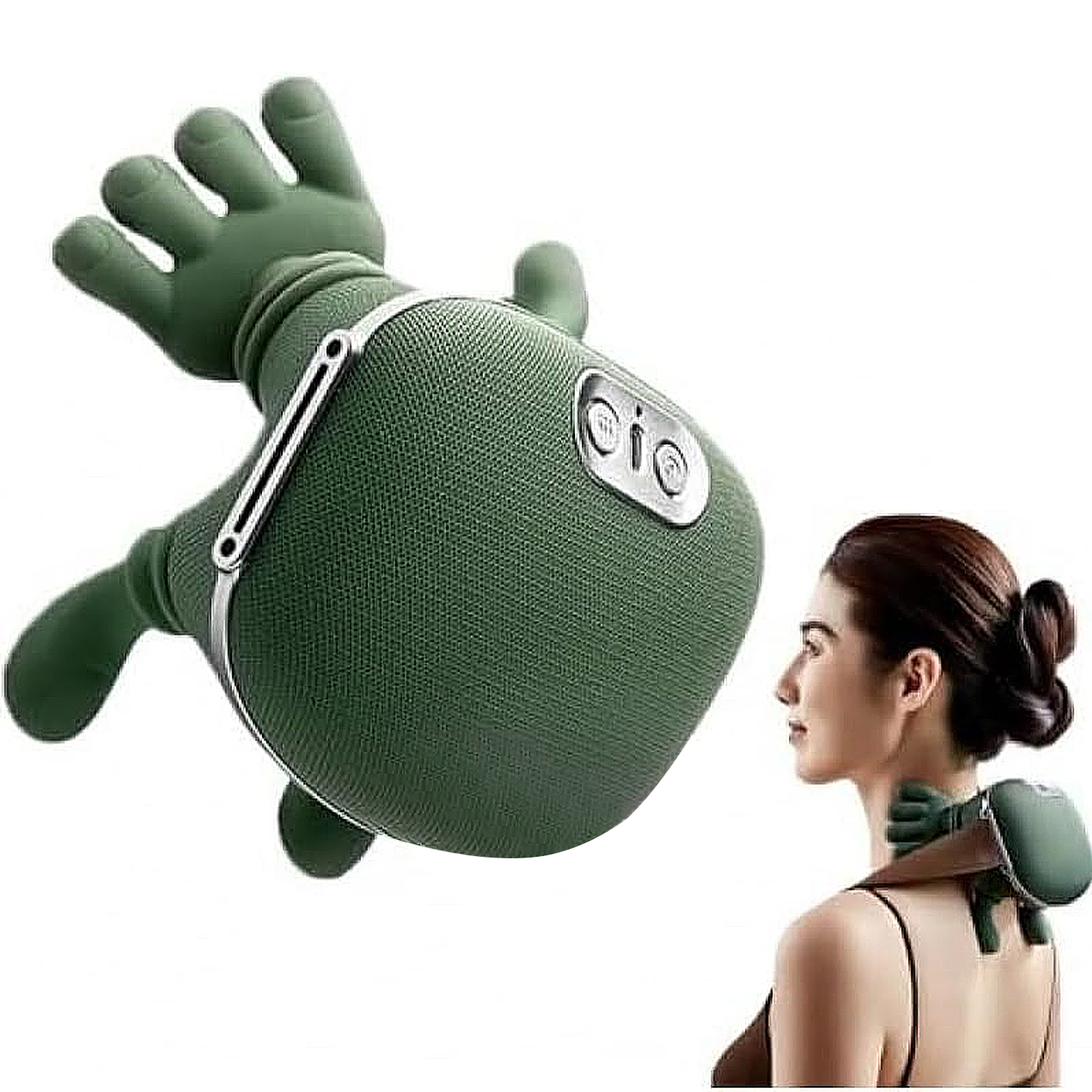 Shoulder Massager Electric Cervical Massager Bionic Hand Heating Wireless Portable 3D Kneading Massage for Neck Shoulders & Hands Unisex Lightweight & Adjustable Speed Settings